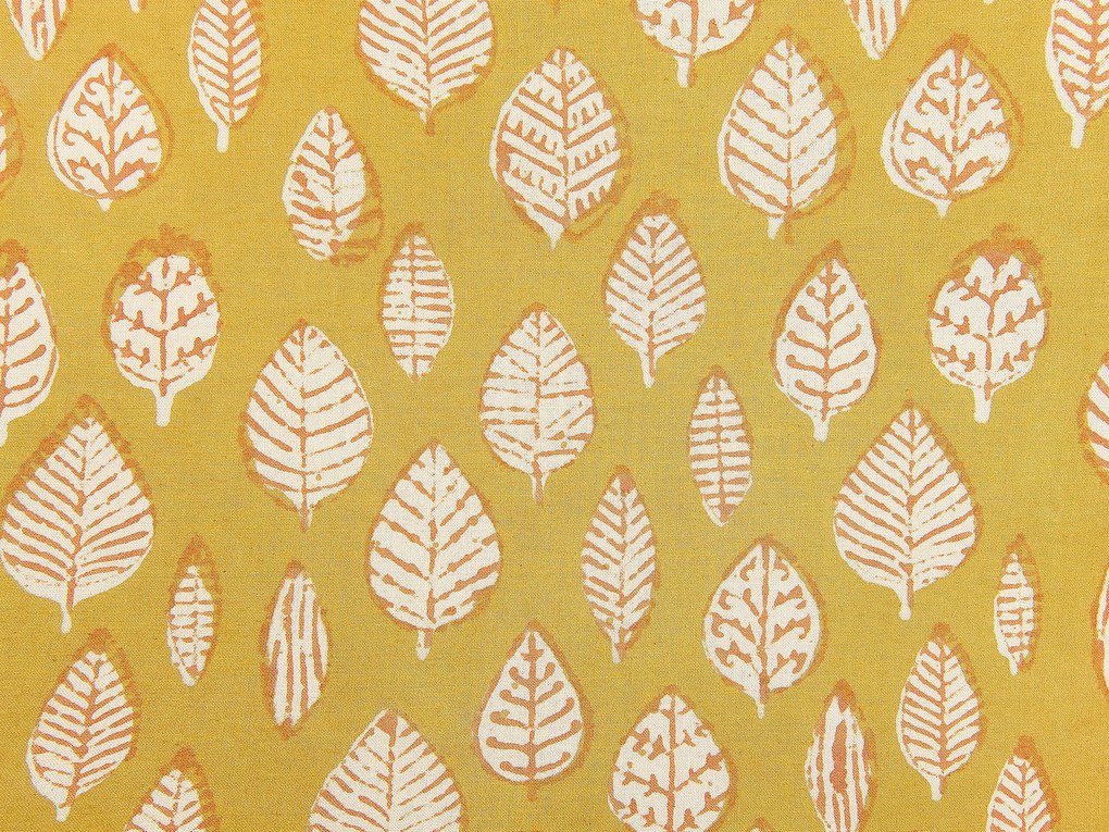 Almofada decorativa com padrão folhas amarelo 45 x 45 cm GINNALA Beliani