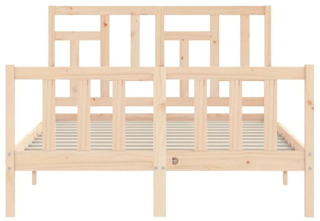 Estrutura de cama com cabeceira 120x200 cmmadeira maciça