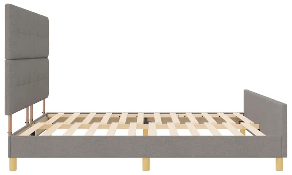 Cama Taupe vidaXL 200x200 cm em Tecido