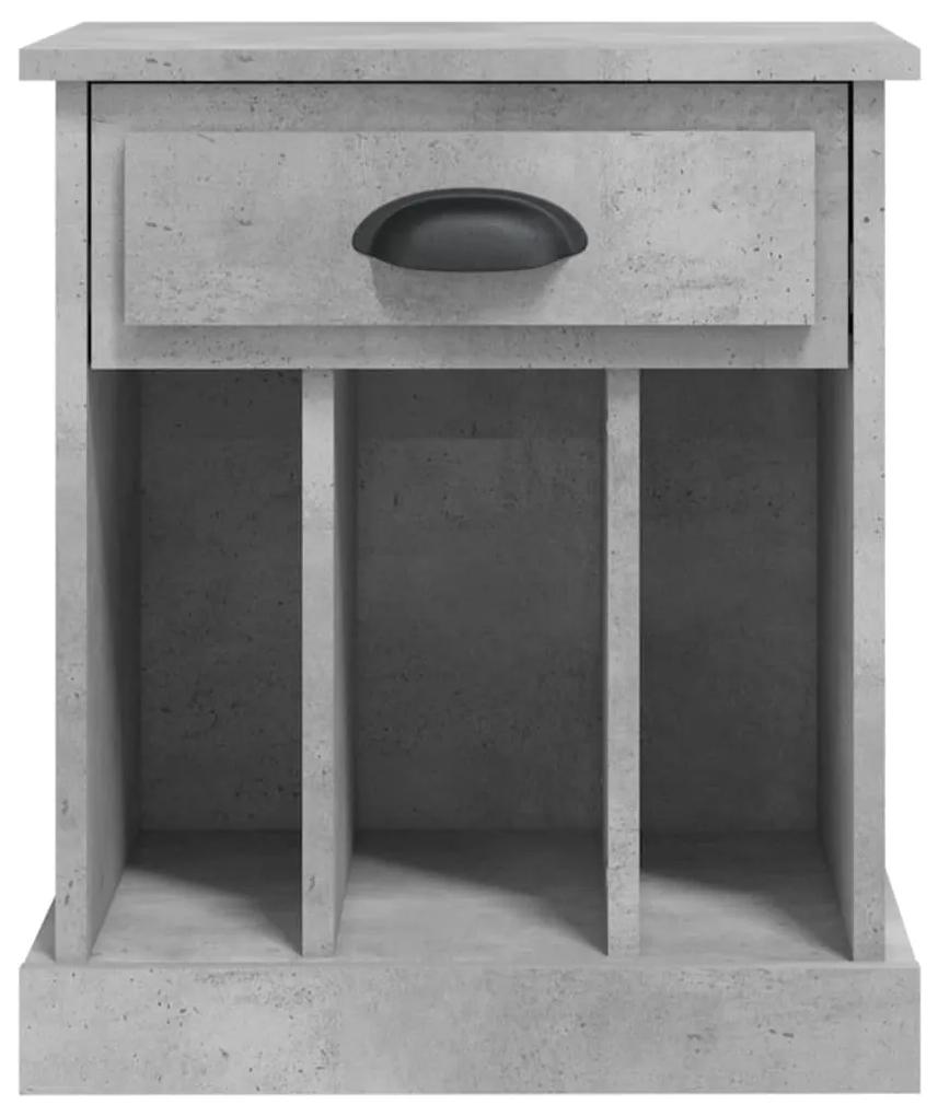 Mesas de cabeceira 2 pcs 43x36x50 cm cinzento cimento