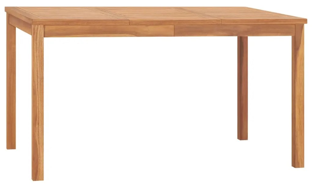315619 vidaXL Mesa de jantar p/ jardim 140x80x77 madeira de teca maciça