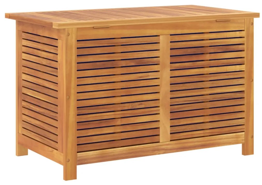 Caixa arrumação jardim c/ veneziana 90x50x56 cm acácia maciça
