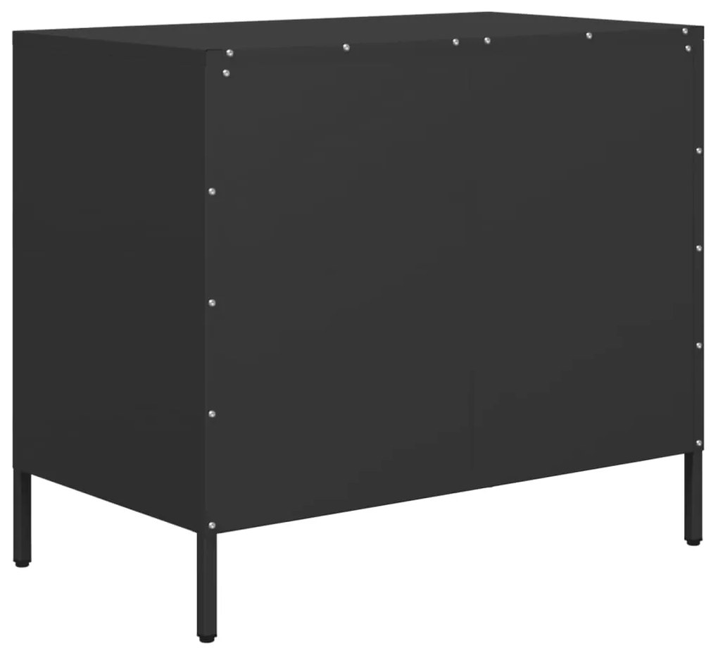 Aparador 68x39x58,5 cm aço laminado a frio preto