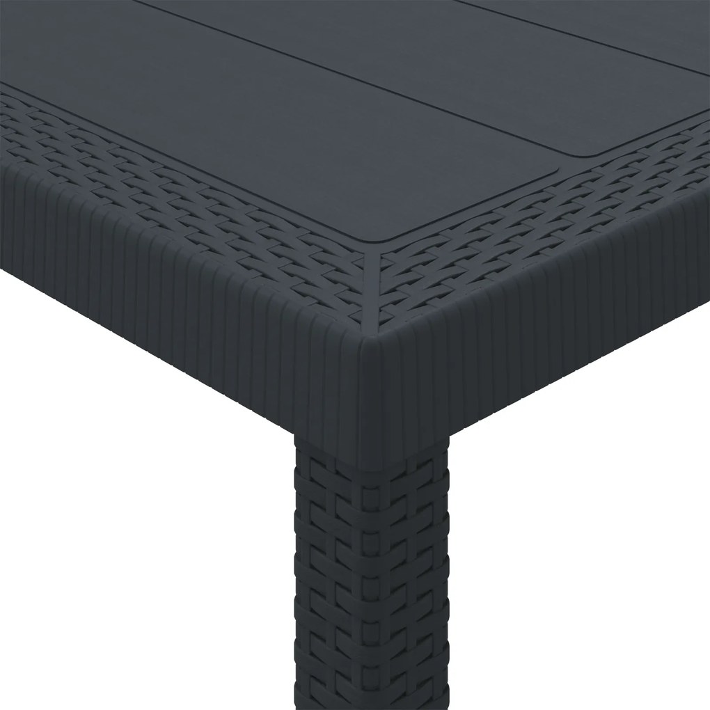 Conjunto de Jantar para Jardim vidaXL com 15 Peças e Almofadas Antraci