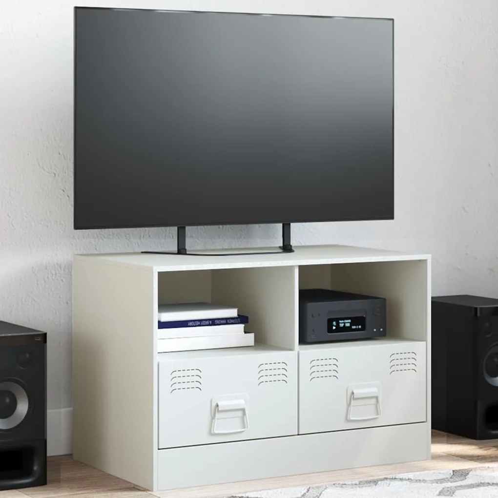 Móvel de TV 67x39x44 cm aço branco
