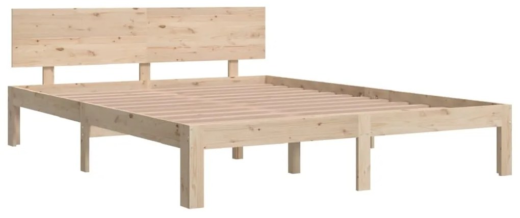 Estrutura de cama king 150x200 cm madeira maciça