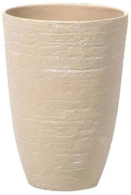 Vaso para plantas 35 x 35 x 50 cm creme CAMIA Beliani