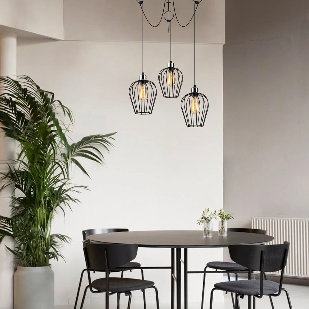 Candeeiro Tel – Preto – 100 x 130 cm