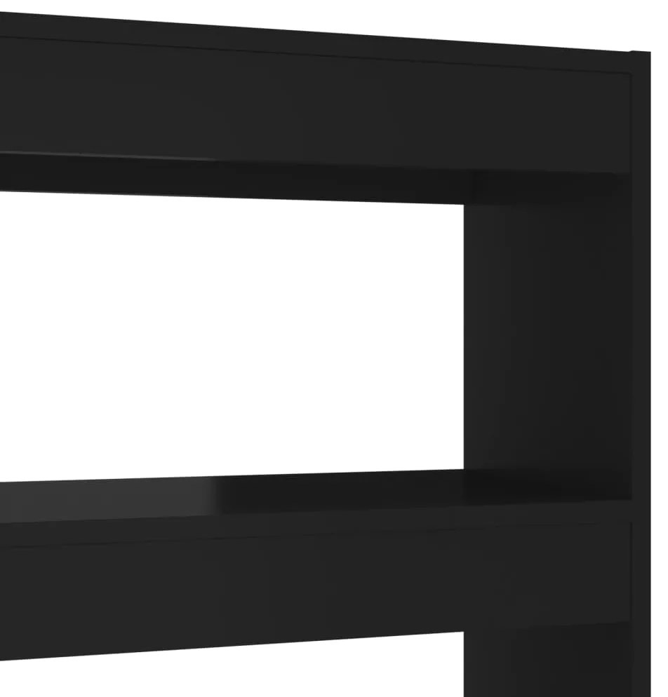 Estante/divisória 100x30x135 cm preto