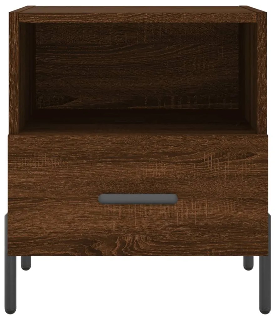 Mesa de cabeceira 2 pcs derivados de madeira carvalho castanho