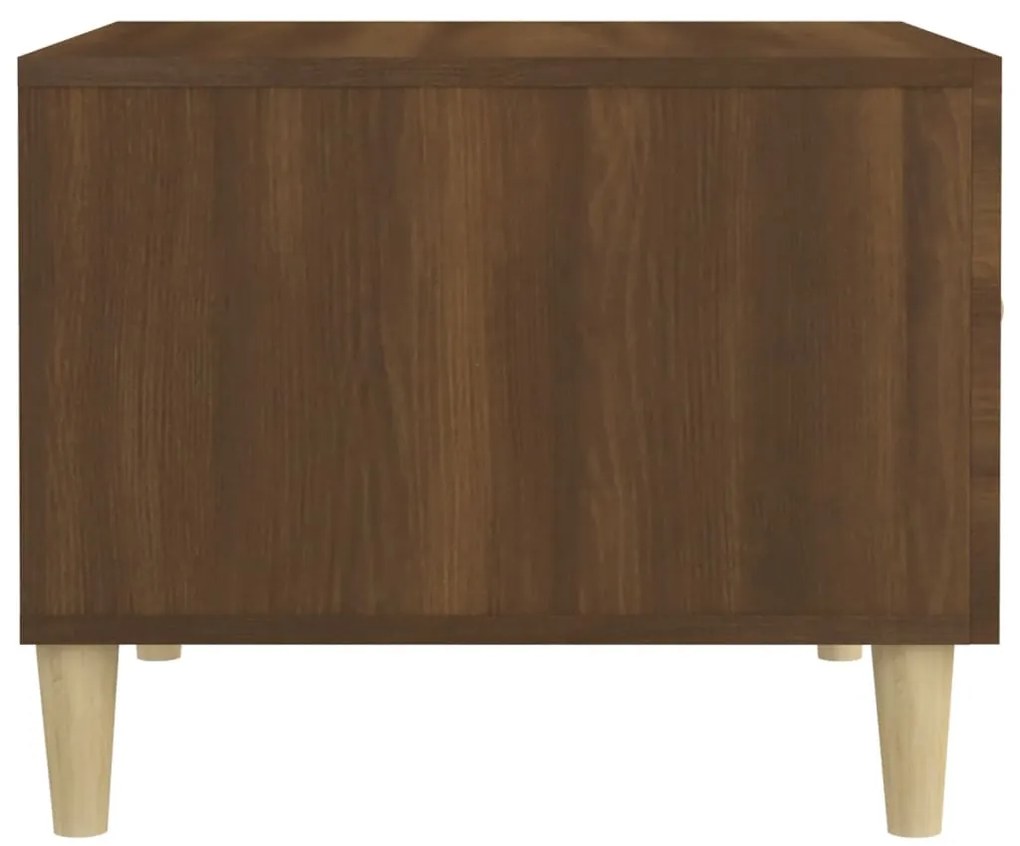 Mesa centro 2 pcs 50x50x40 cm madeira proc. carvalho castanho