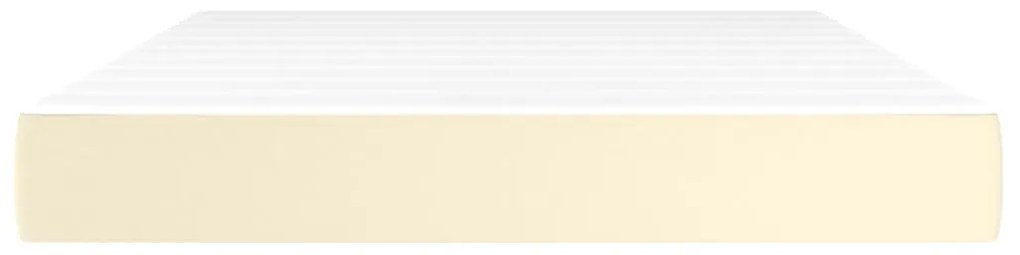 Colchão de molas ensacadas 140x200x20 cm couro artificial creme