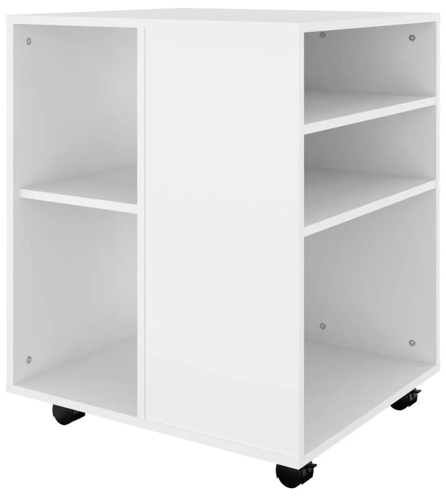 Móvel com rodas 60x53x72 cm derivados de madeira branco