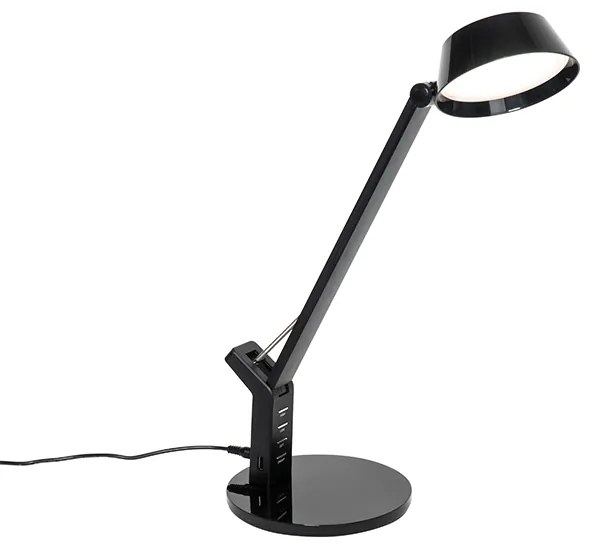 Candeeiro de mesa preto LED conexão USB - EDWARD Design