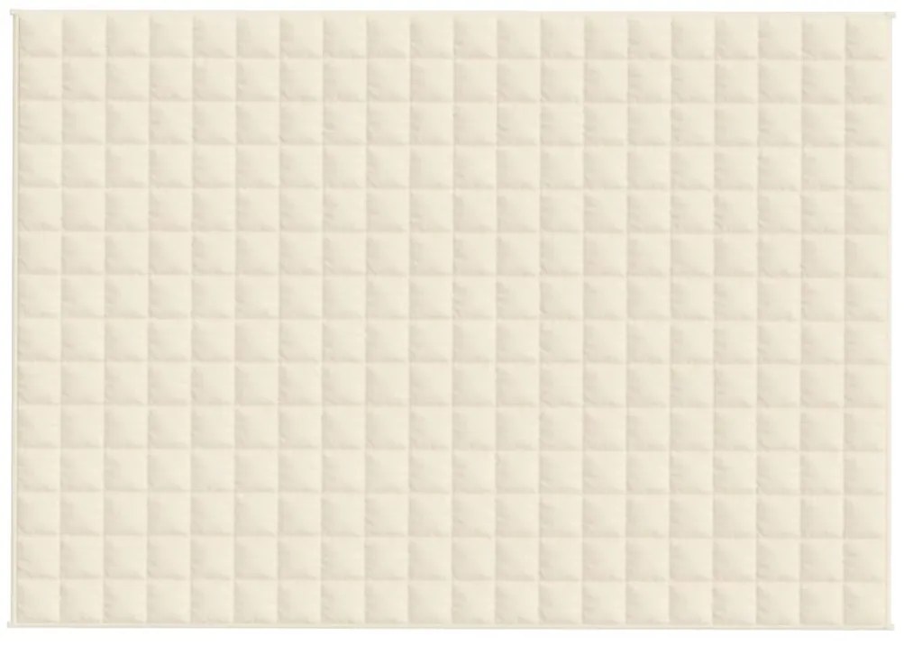 Manta pesada 10 kg 137x200 cm tecido creme-claro