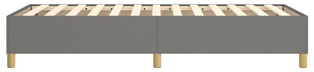 Estrutura de cama sem colchão 90x200 cm tecido cinzento-escuro