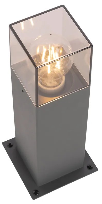 Candeeiro de pé moderno para exterior 30 cm cinzento escuro IP44 - Denmark