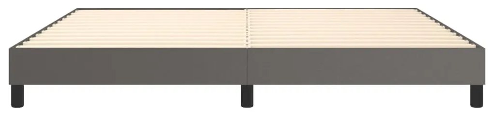 Estrutura de cama 200x200cm couro artificial cinzento