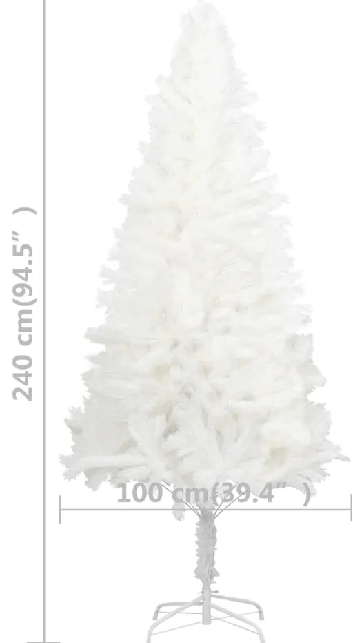 Árvore Natal artificial pré-iluminada c/ bolas branco