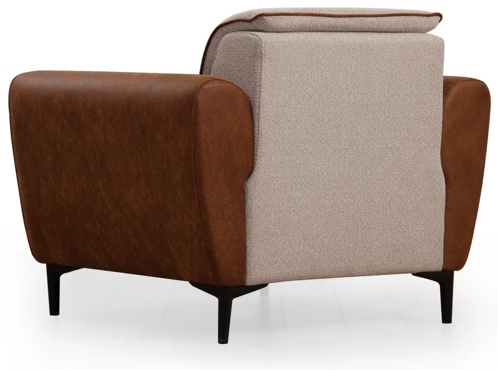 Sofá de 1 Lugar Aren – Bege – 100x85x85 cm