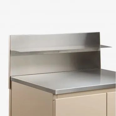 Painel Com Prateleira 80x30 Cm Para Cozinha Modular De Exterior Em Aço Inoxidável Rivana Tapioca Bege - Sklum