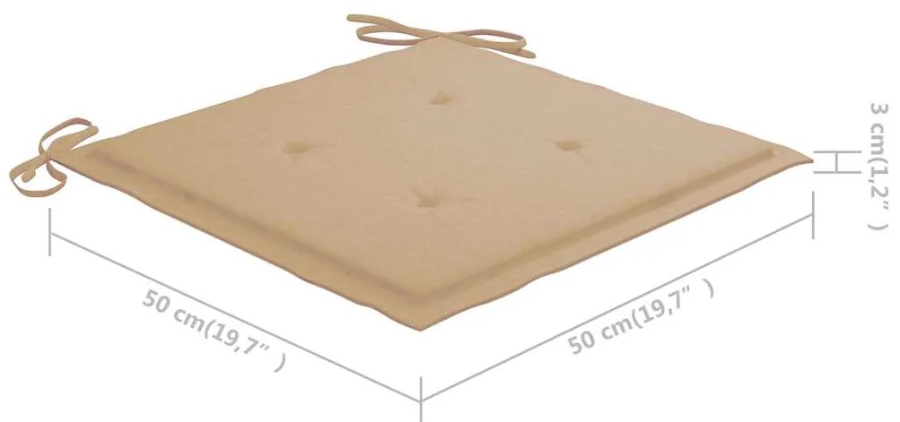 Cadeiras de jardim com almofadões 2 pcs acácia maciça