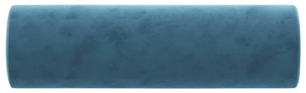 Almofadas decorativas 2 pcs Ø15x50 cm veludo azul