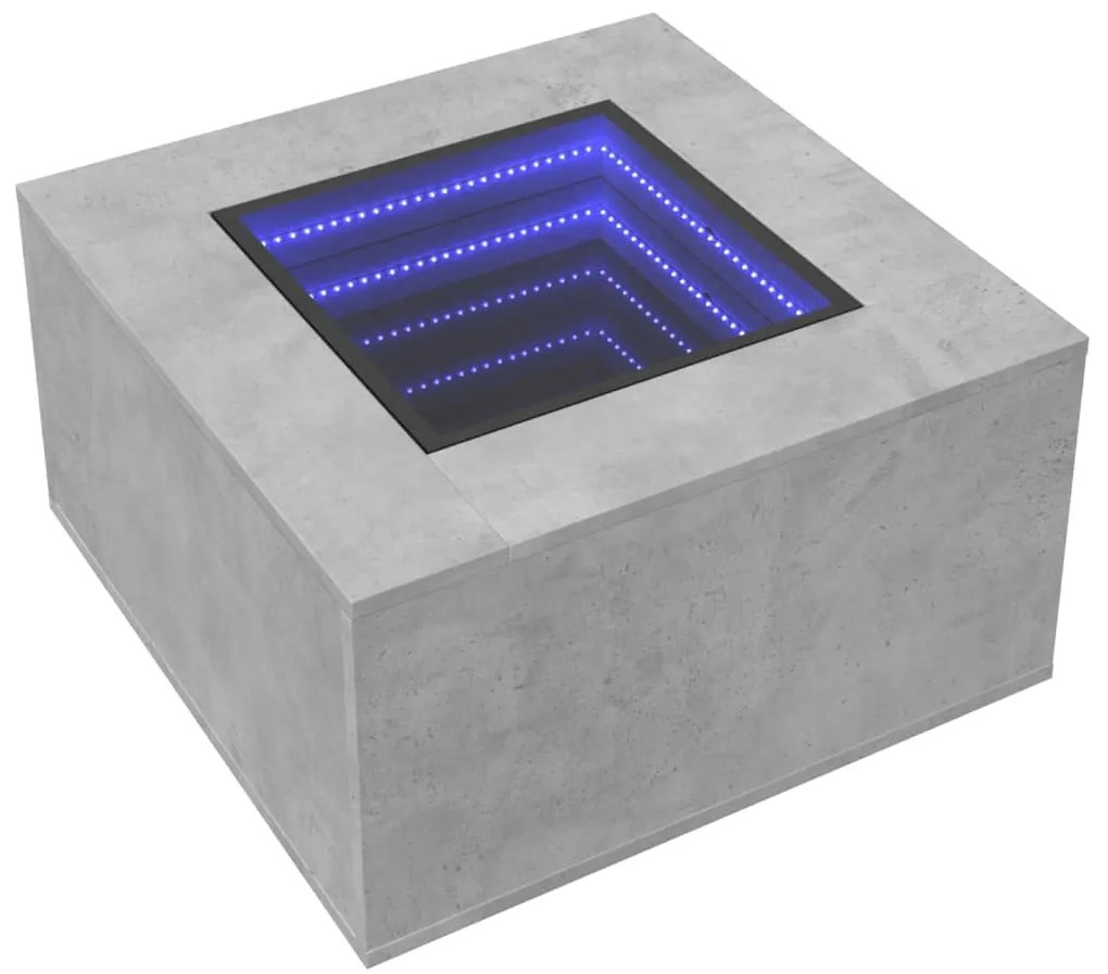 Mesa de centro c/ LEDs 60x60x40 cm derivados de madeira