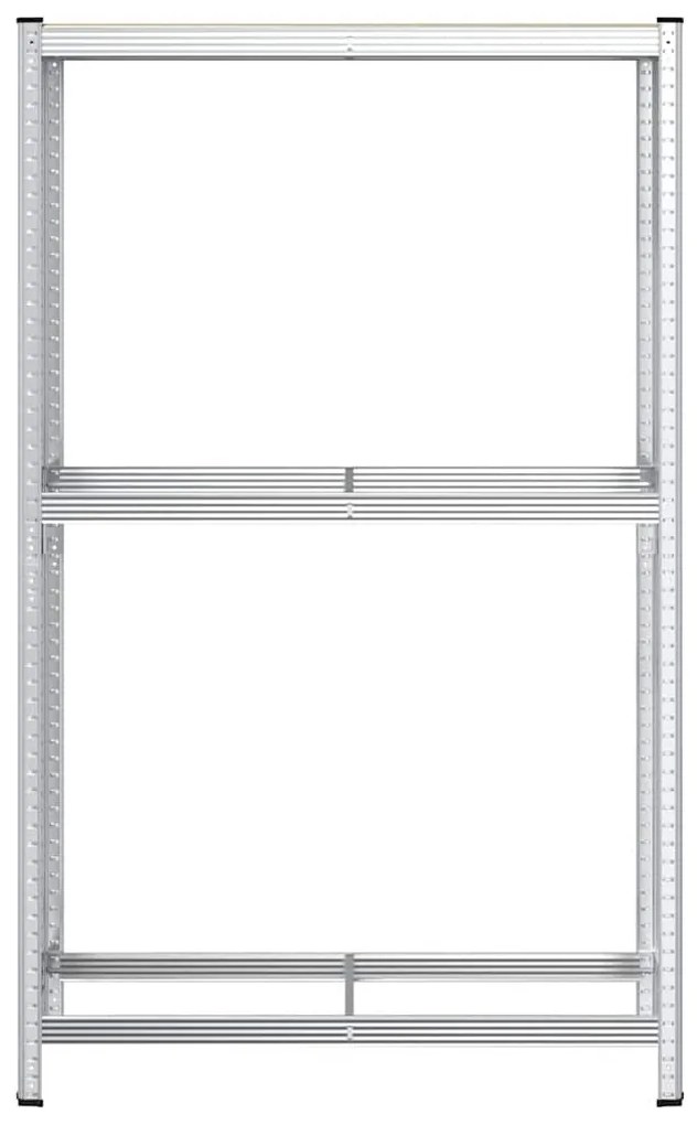 Prateleira para pneus de 2 camadas prateada 110x40x180 cm aço