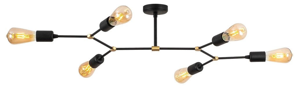 Candeeiro de Teto Sparrow – Preto – 95 x 48 cm