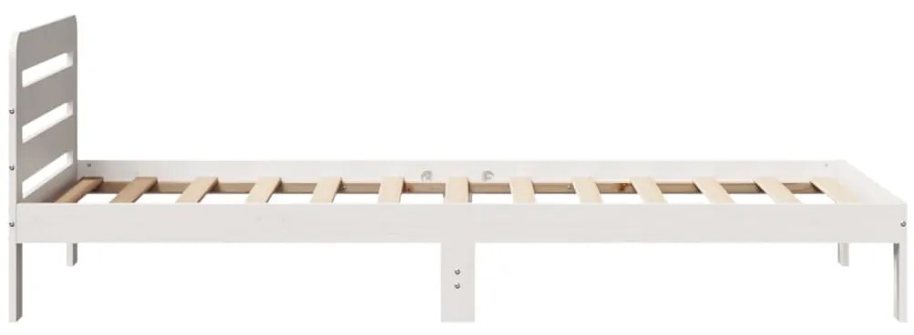 Cama sem colchão 90x200 cm madeira de pinho maciça branco