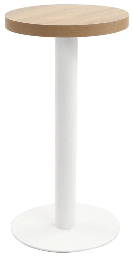 vidaXL Mesa bistrô 40 cm MDF castanho-claro
