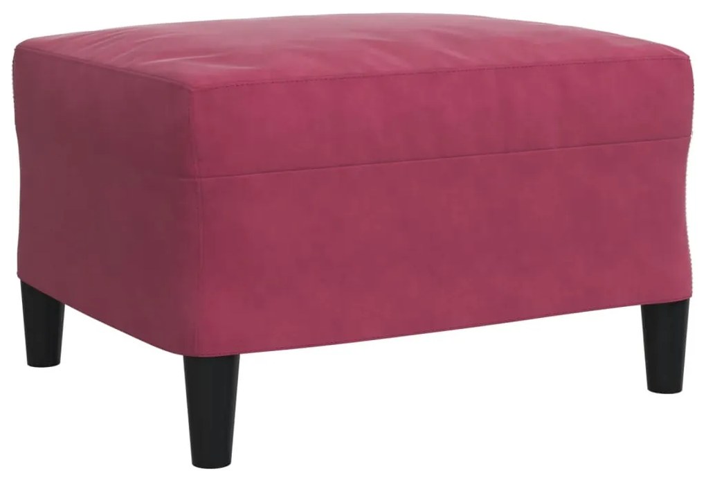 3pcs conjunto sofás c/ almofadões e rolos veludo vermelho tinto