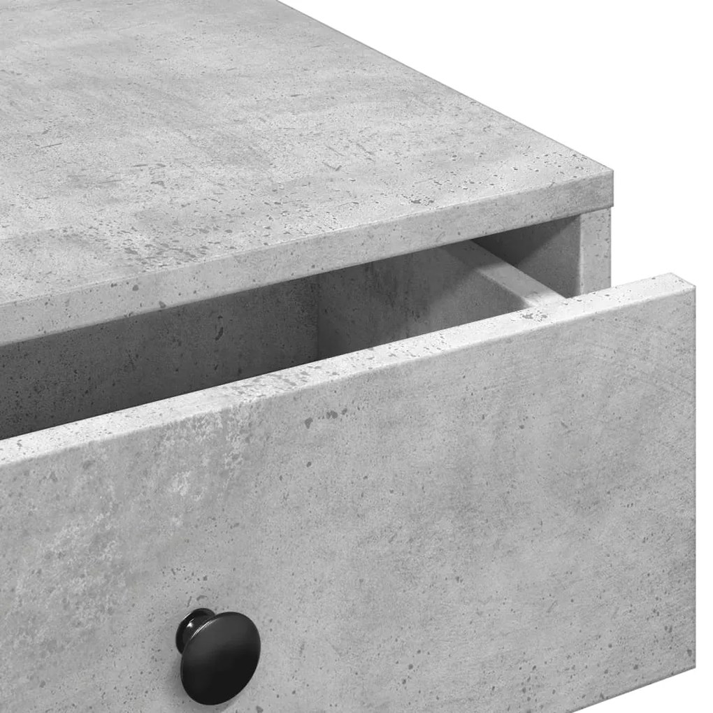 Mesa de centro 90x90x28 cm contraplacado cinzento cimento
