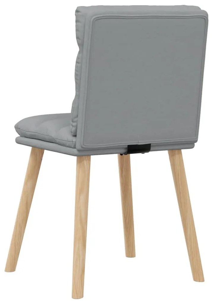 Cadeiras de jantar 4 pcs tecido cinzento-claro