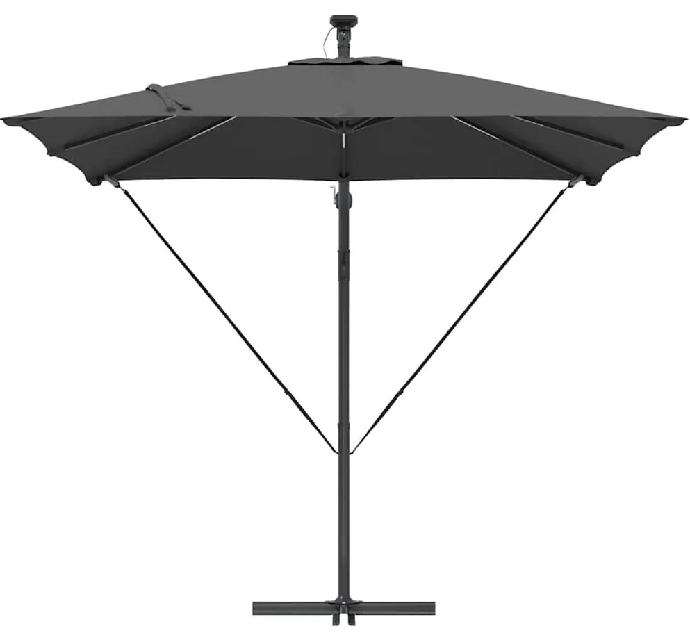 Guarda-sol de Bananeira Cantilever Antracite 249 x 249 x 250 cm