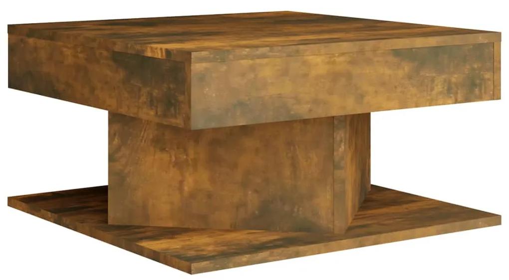 Mesa de centro 57x57x30 cm derivados de madeira carvalho fumado