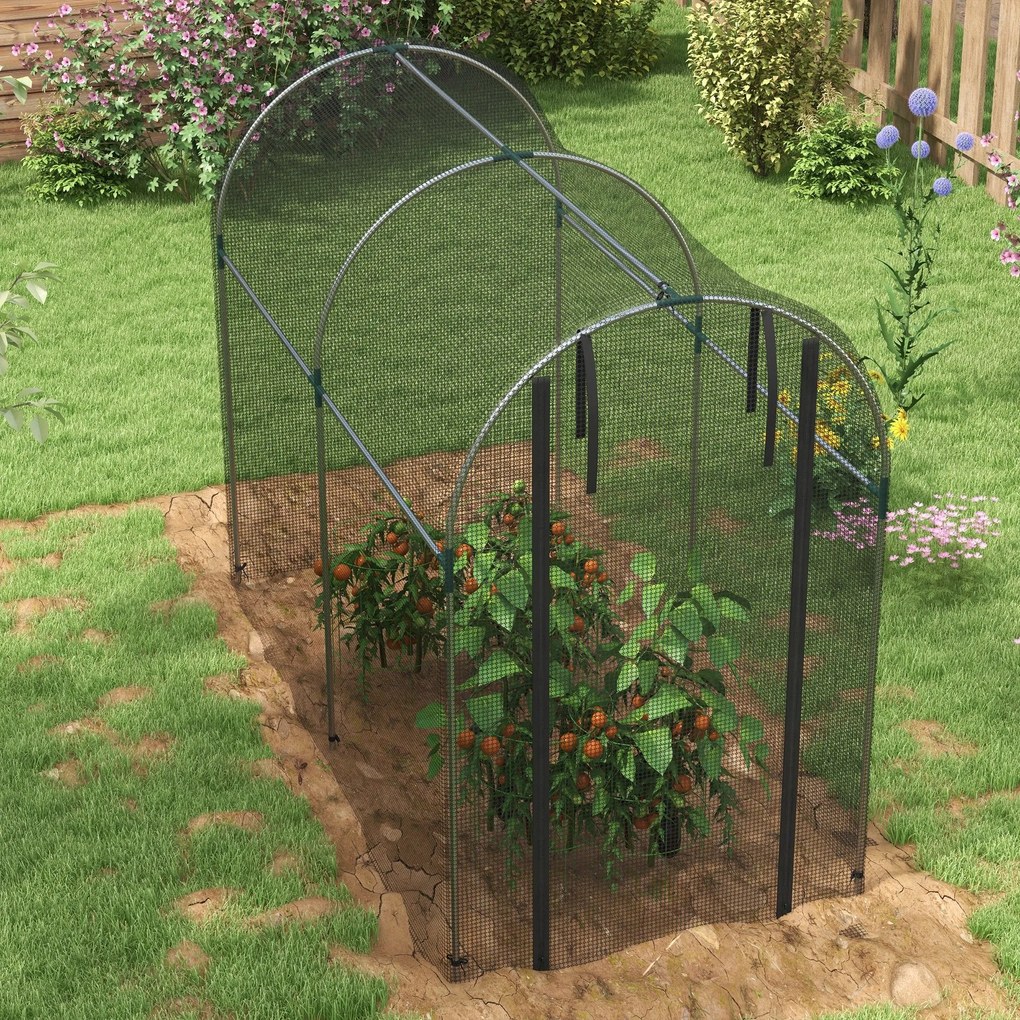 Outsunny Estufa de Cultivo Estufa de Jardim com 1 Porta com Fecho de C