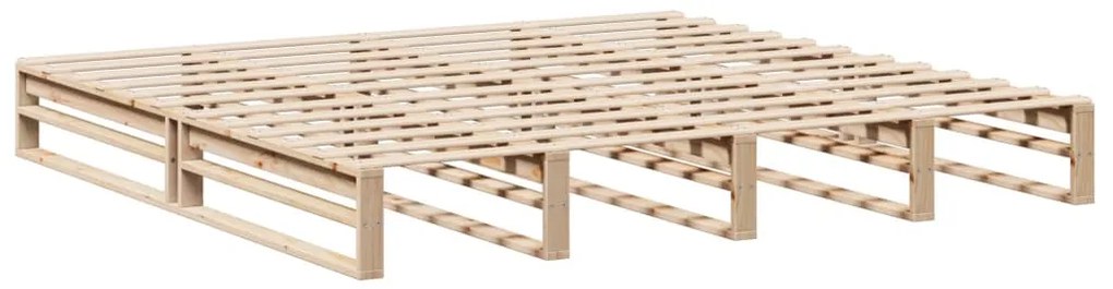 Cama sem colchão 200x200 cm madeira de pinho maciça