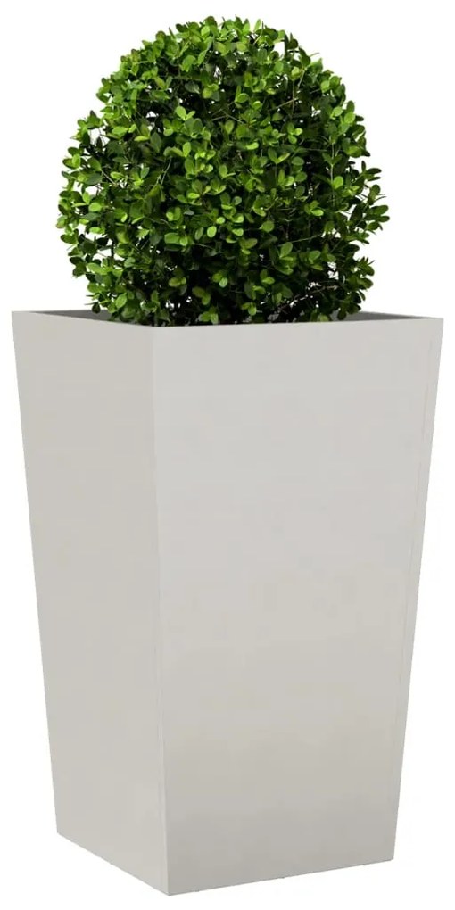 Vaso/floreira de jardim 45x45x75 cm aço inoxidável