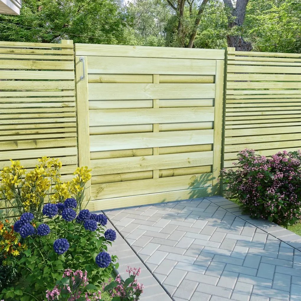 vidaXL Portão de jardim 100x100 cm pinho impregnado verde