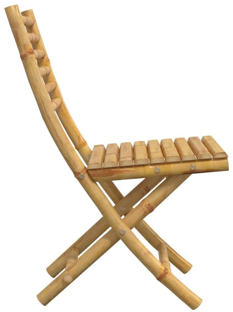 Cadeiras de jardim dobráveis 8 pcs 43x54x88 cm bambu