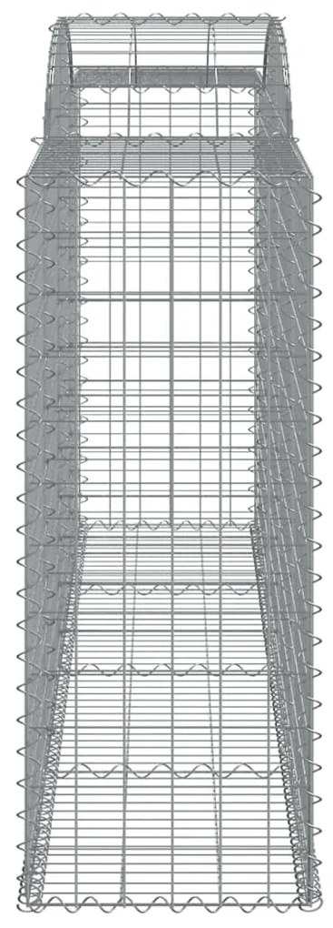 Cestos gabião arqueados 8pcs 300x50x120/140cm ferro galvanizado
