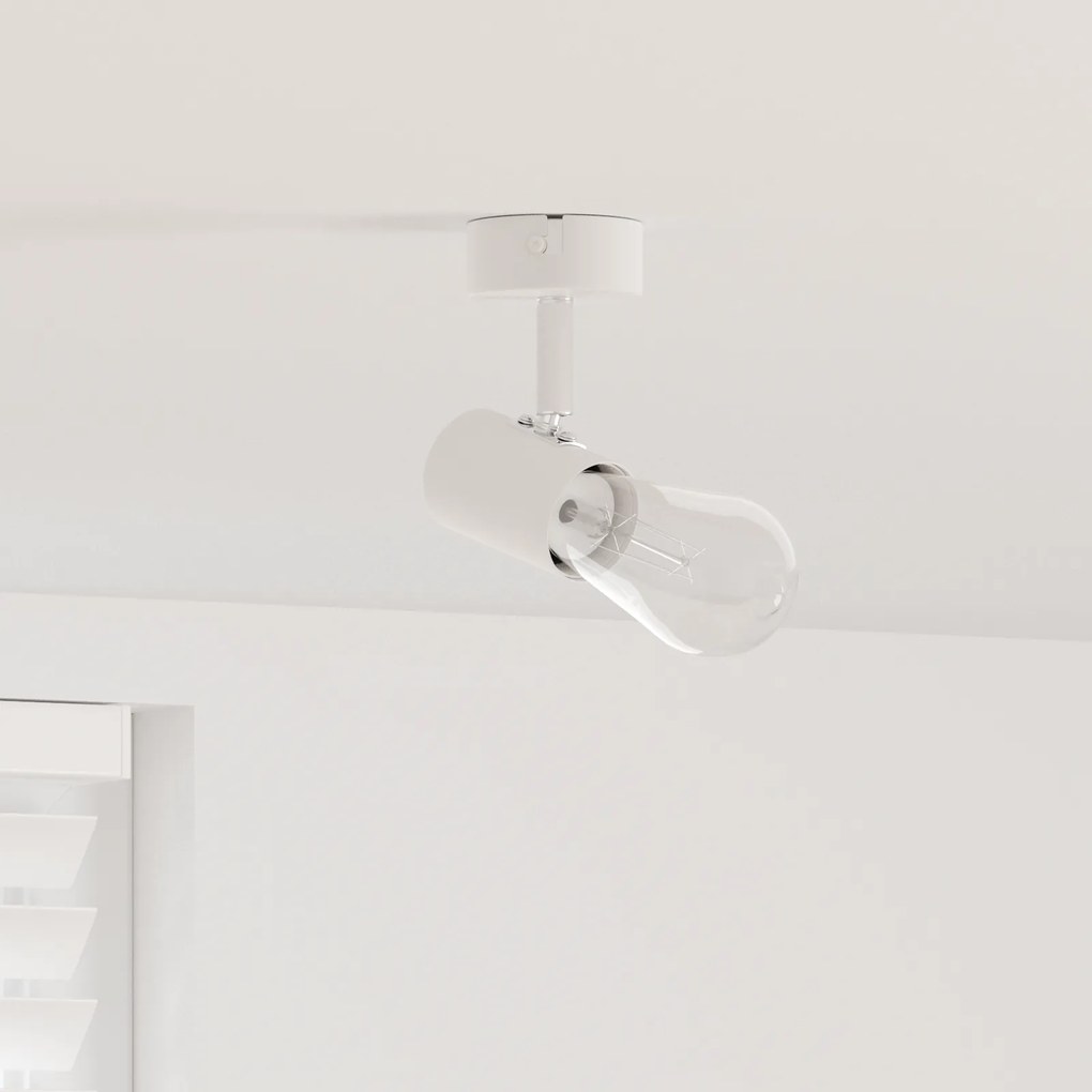 vidaXL Spotlight de Teto 1 Via Ajustável Branco E27
