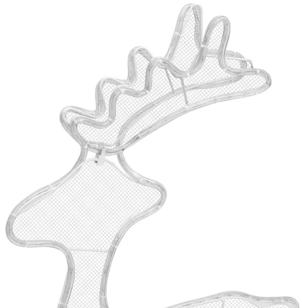 Rena decorativa Natal c/ malha de aço 306 luzes LED 60x24x89 cm