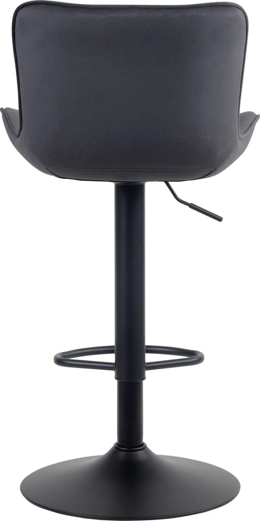 Conjunto de 2 bancos de bar Linus Veludo preto