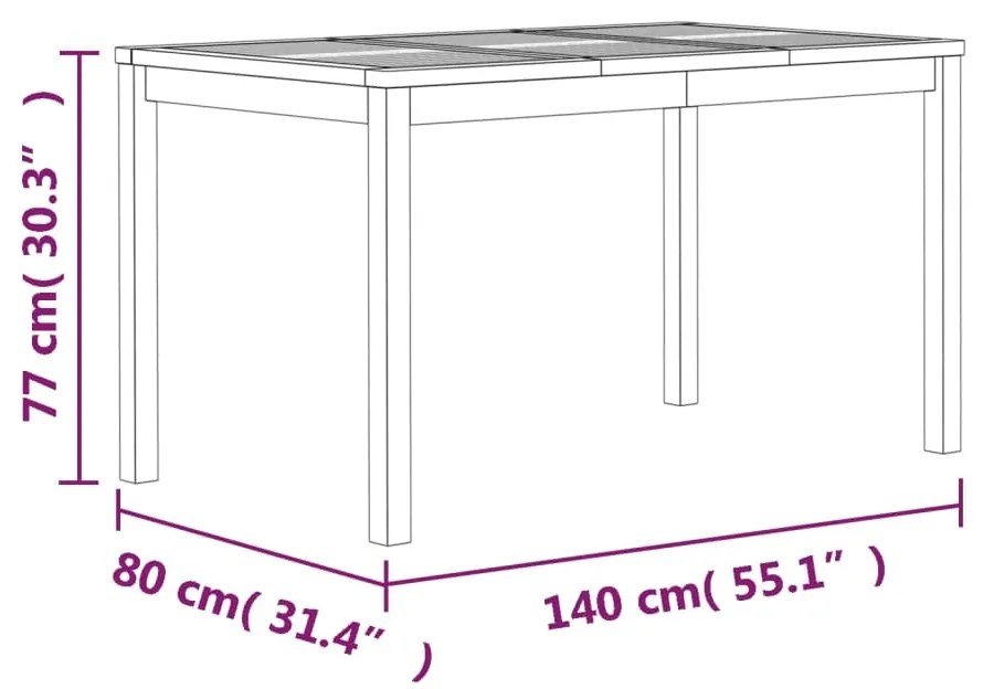 Conjunto de jantar para jardim 7 pcs madeira de teca maciça