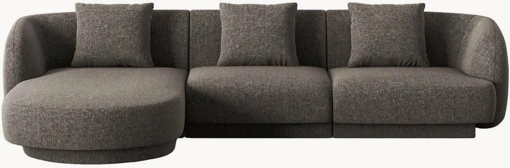 Sofá de canto em chenille Tulum