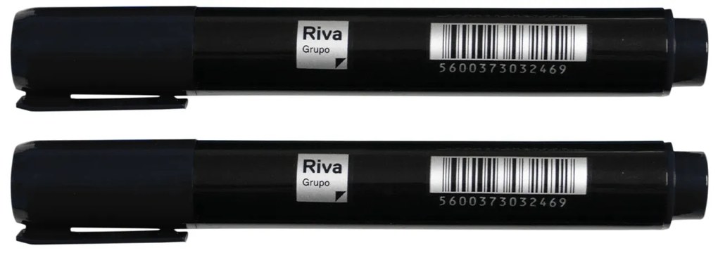 Marcador Permanente RIVA Preto – Pack 2 Unidades