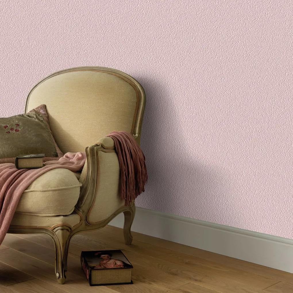 4 pcs rolos papel de parede 0,53x10m rosa cintilante liso